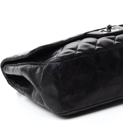 Chanel Lambskin Quilted Jumbo Single Flap Black 6 of 17