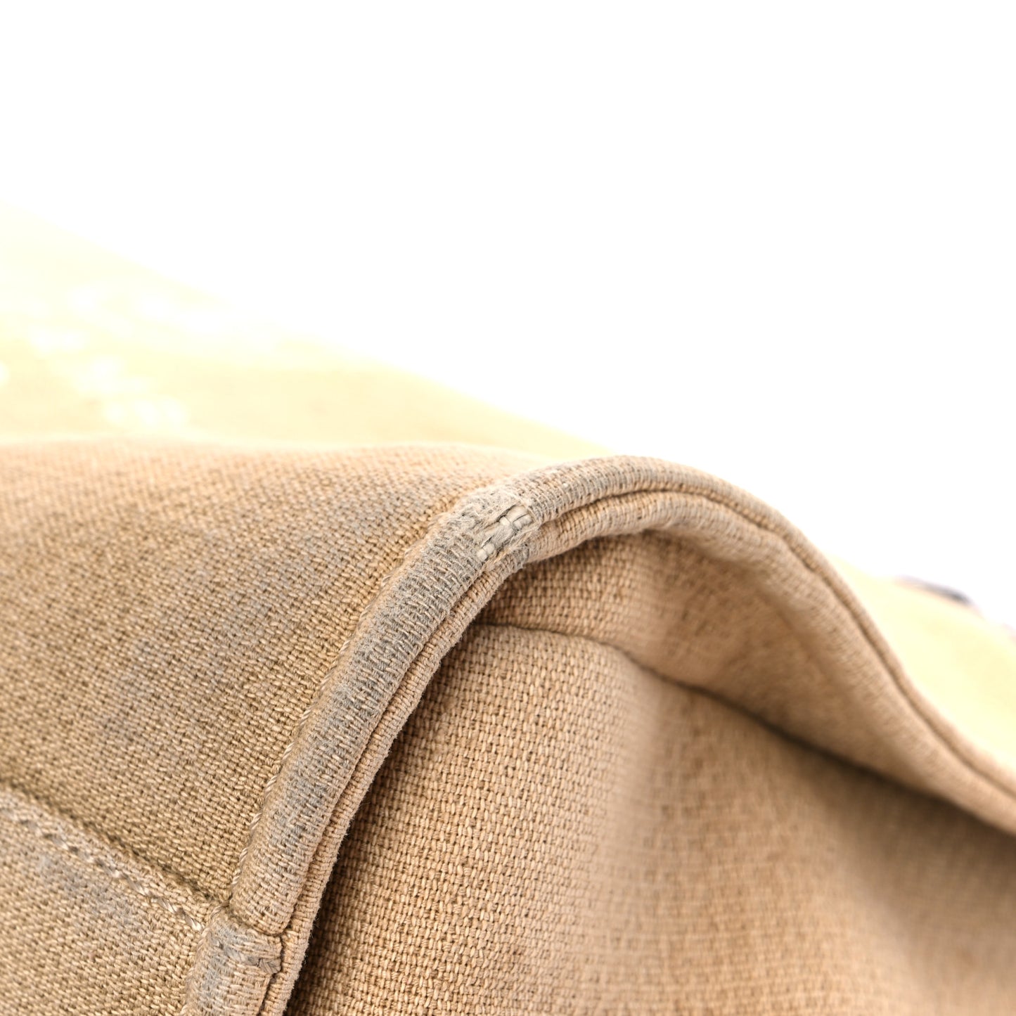 Canvas Medium Deauville Tote Beige Black