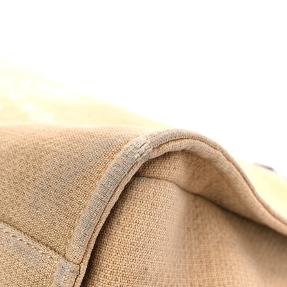 Chanel Canvas Medium Deauville Tote Beige Black 9 of 22