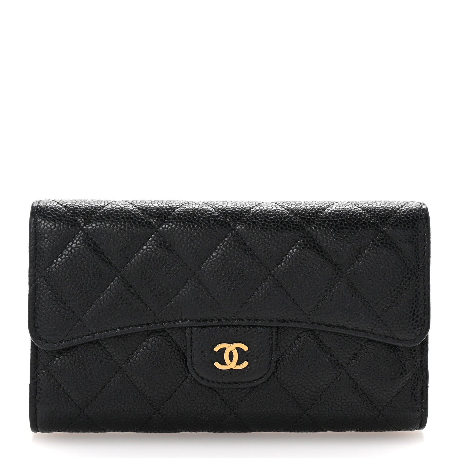 Chanel Caviar Quilted Large Flap Wallet Black 1 of 8
