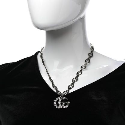 Gucci Crystal Marmont Necklace Aged Silver 2 of 6