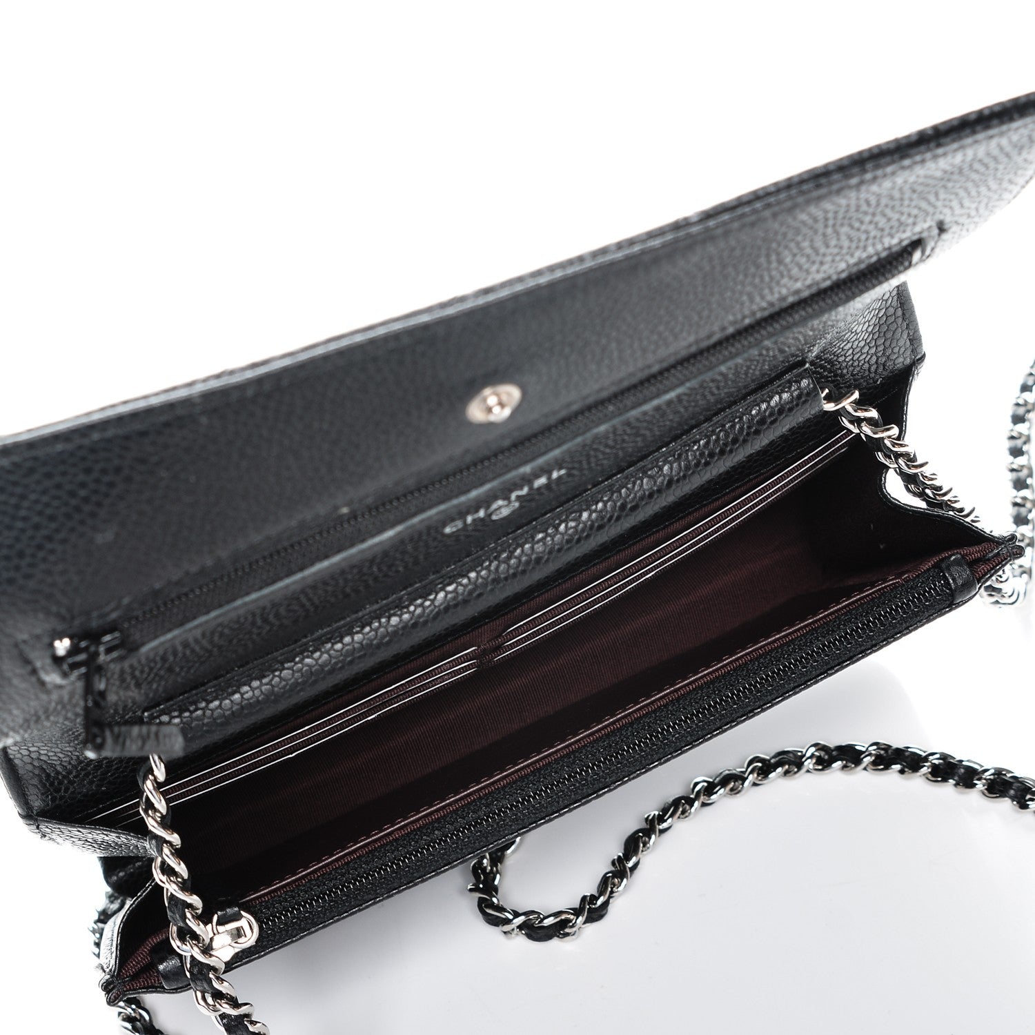Chanel Caviar Quilted Wallet On Chain WOC Black 5 of 8