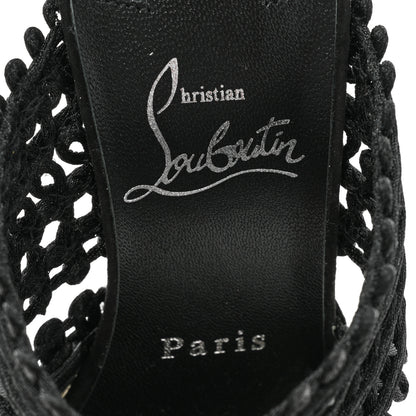 Christian Louboutin Rete Macrame Deia 100 Mule Sandals 38 Black 7 of 9