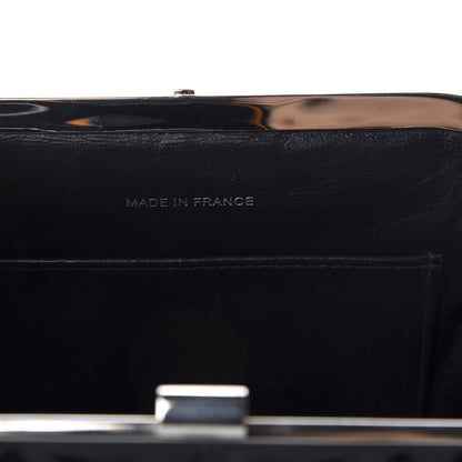 Chanel Patent Quilted Kisslock Frame Bag Black 10 of 17