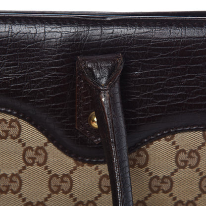 Gucci Monogram Horsebit Chain Shoulder Bag Brown 9 of 13