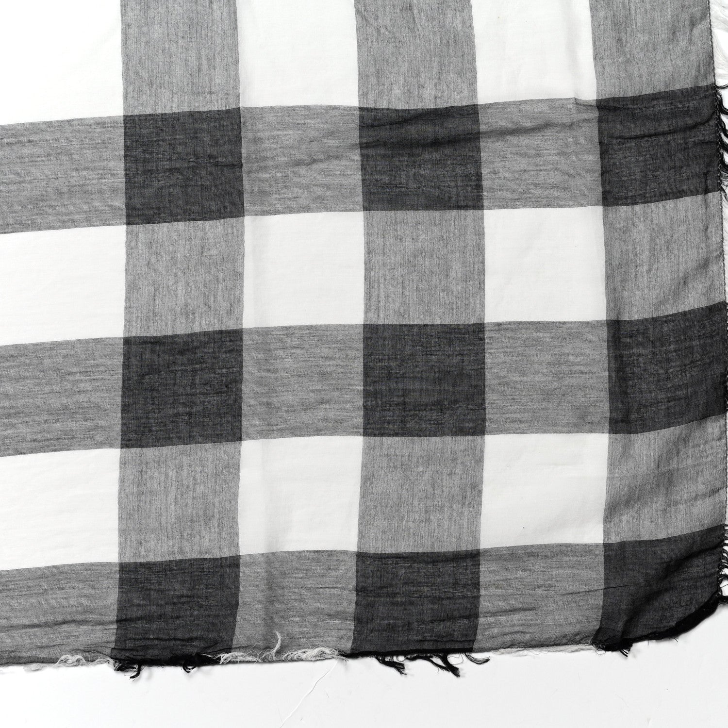 Burberry Silk Giant Check Scarf Ivory 2 of 3