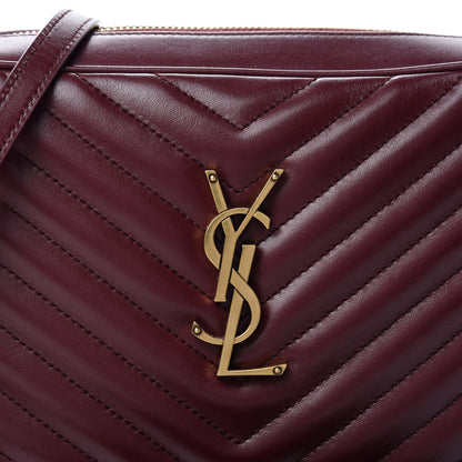 Saint Laurent Calfskin Matelasse Monogram Lou Camera Bag Dark Rouge 10 of 10
