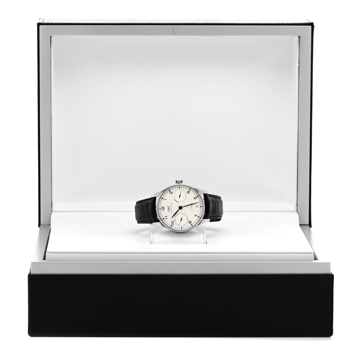 Stainless Steel Alligator 42mm Portugieser 7 Days Chronograph Automatic Watch IW500705