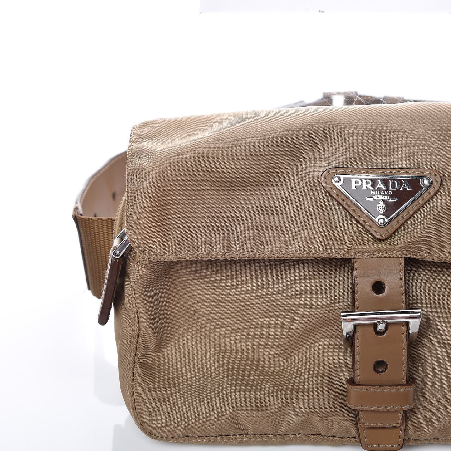 Tessuto Nylon Saffiano Belt Bag Brown