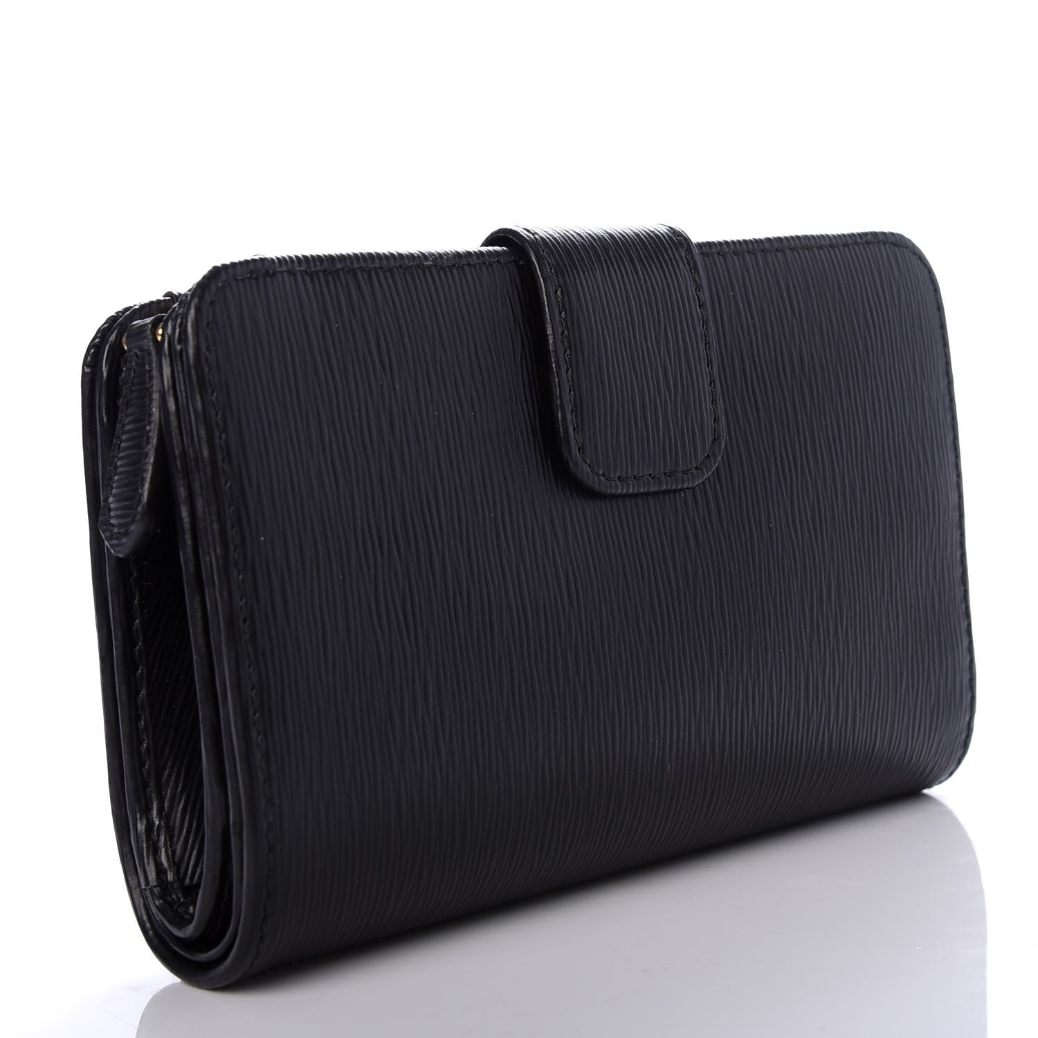 Prada Vitello Move Compact Wallet Black Lacca 3 of 8