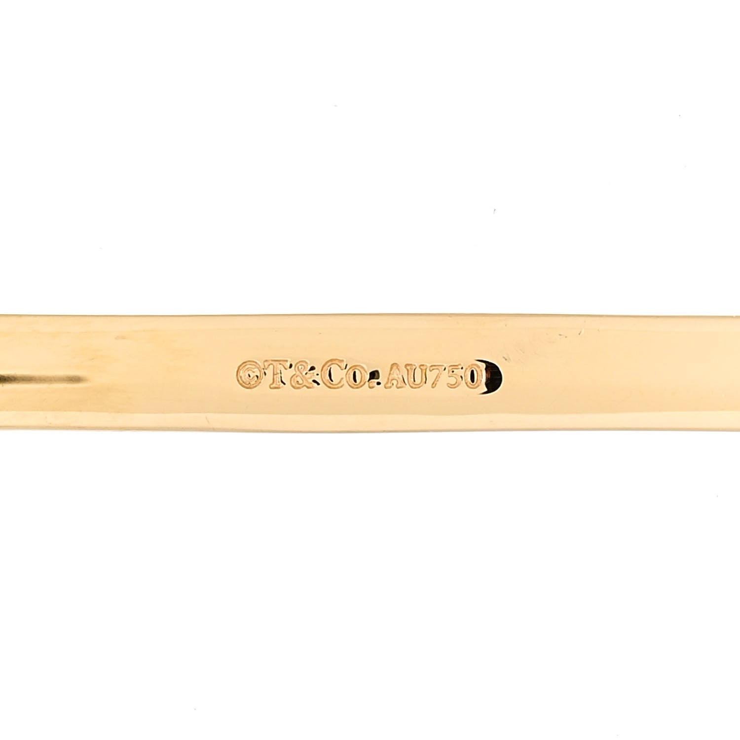 Tiffany 18K Yellow Gold 1837 Bar Pendant Necklace 4 of 4