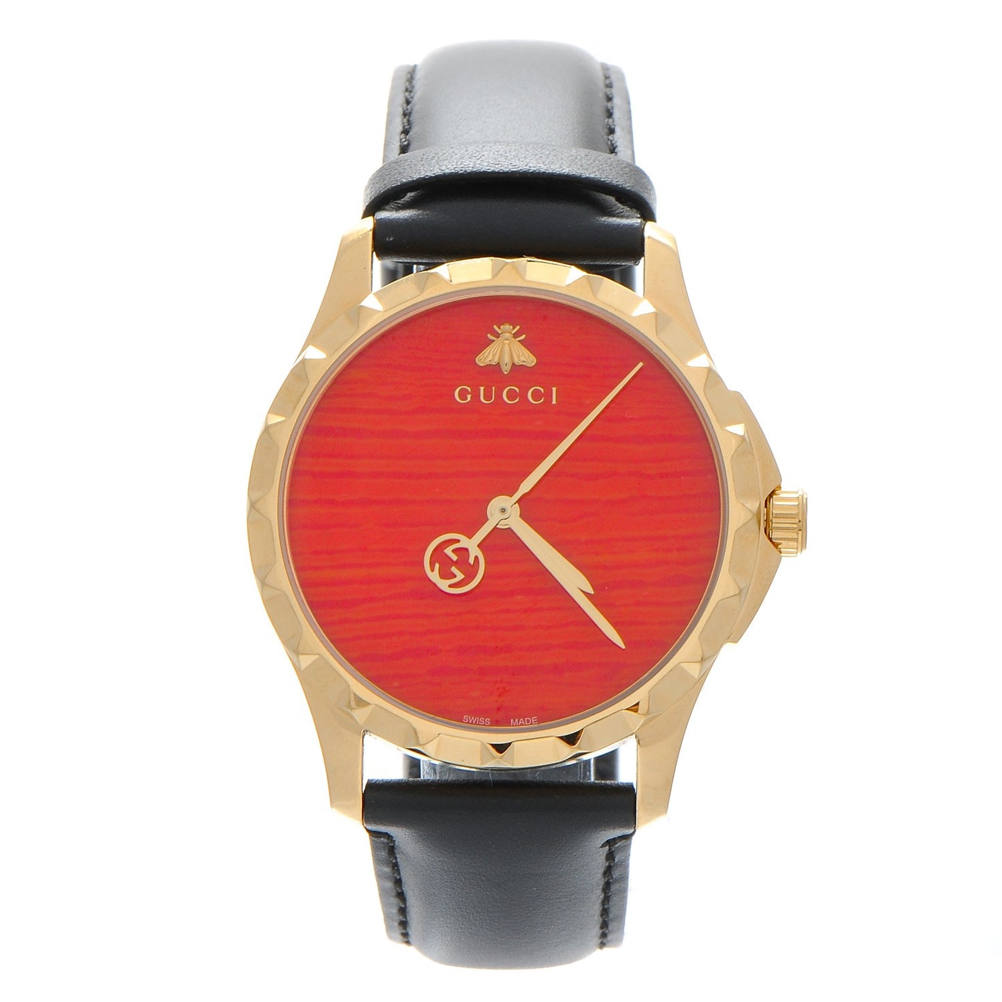 Stainless Steel Calfskin 38mm G-Timeless Quartz Watch Coral