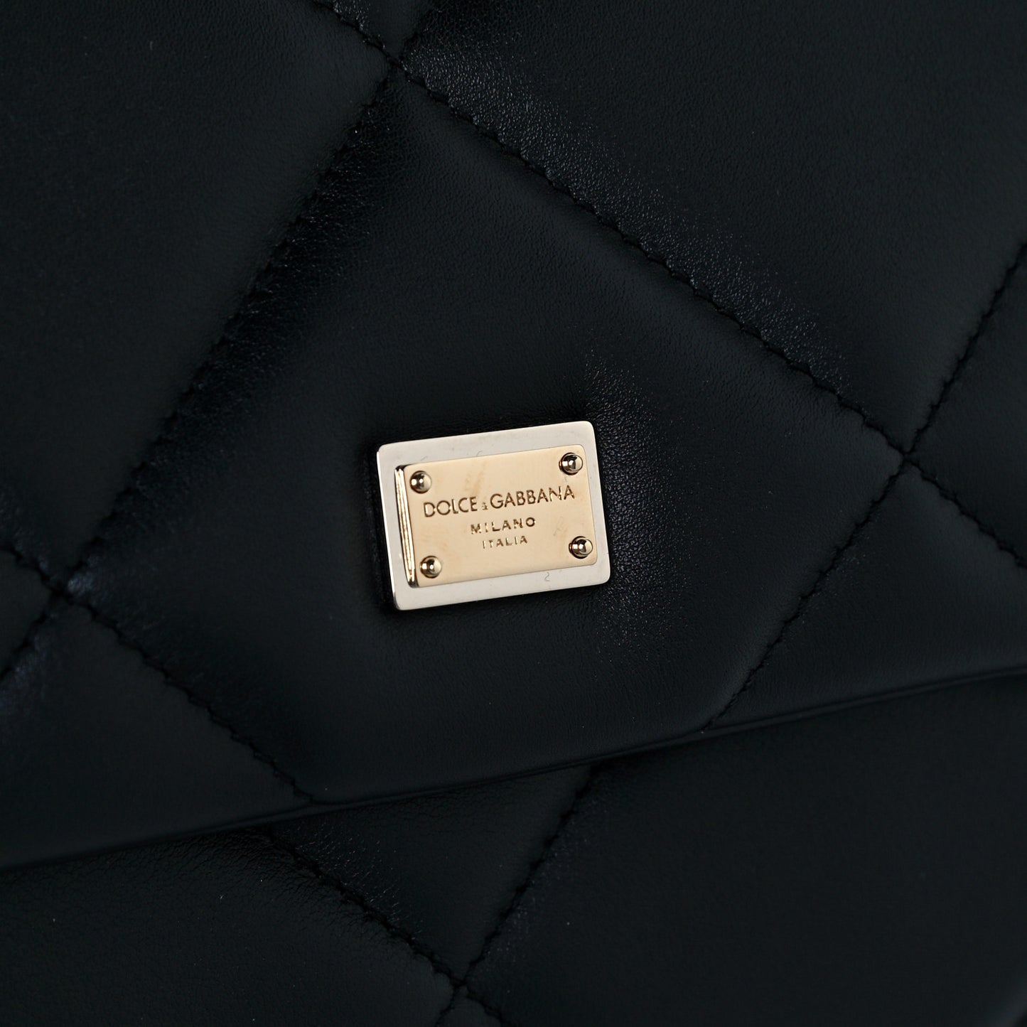 Calfskin Quilted Small Miss Sicily Satchel Black