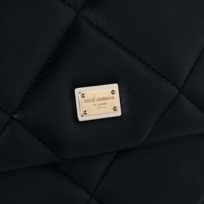Dolce & Gabbana Calfskin Quilted Small Miss Sicily Satchel Black 7 of 10