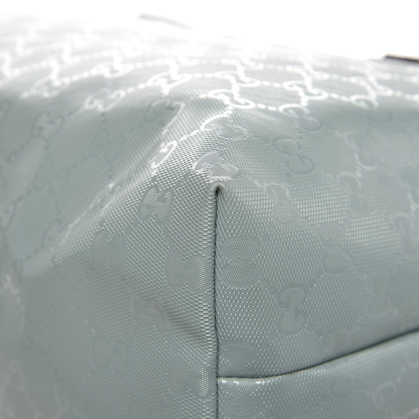 Imprime Monogram Medium Zippered Shopping Tote Light Blue