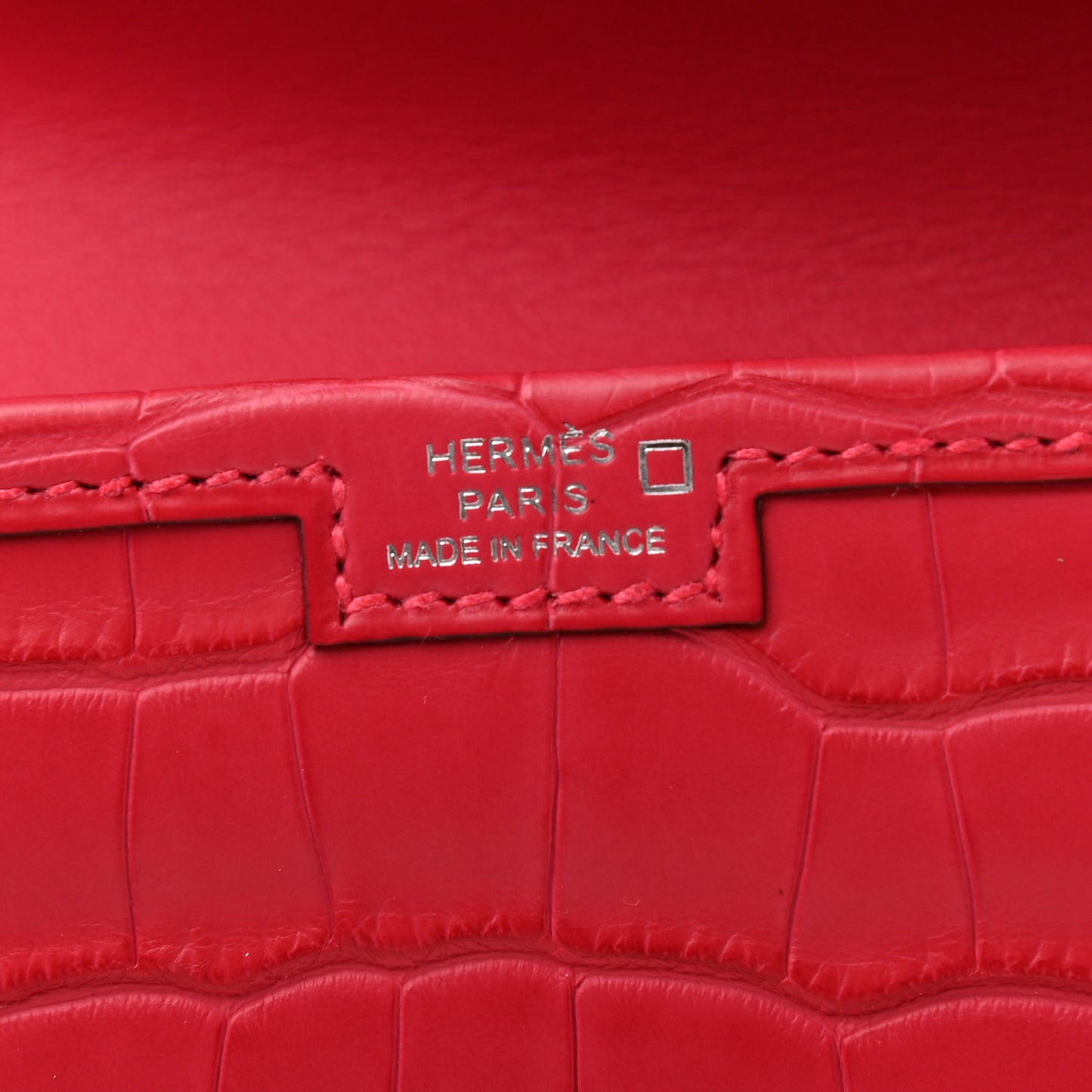 Matte Alligator Jige Duo Clutch Framboise