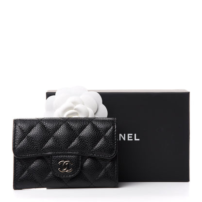 Chanel Caviar Quilted Flap Card Holder Black 9 of 9