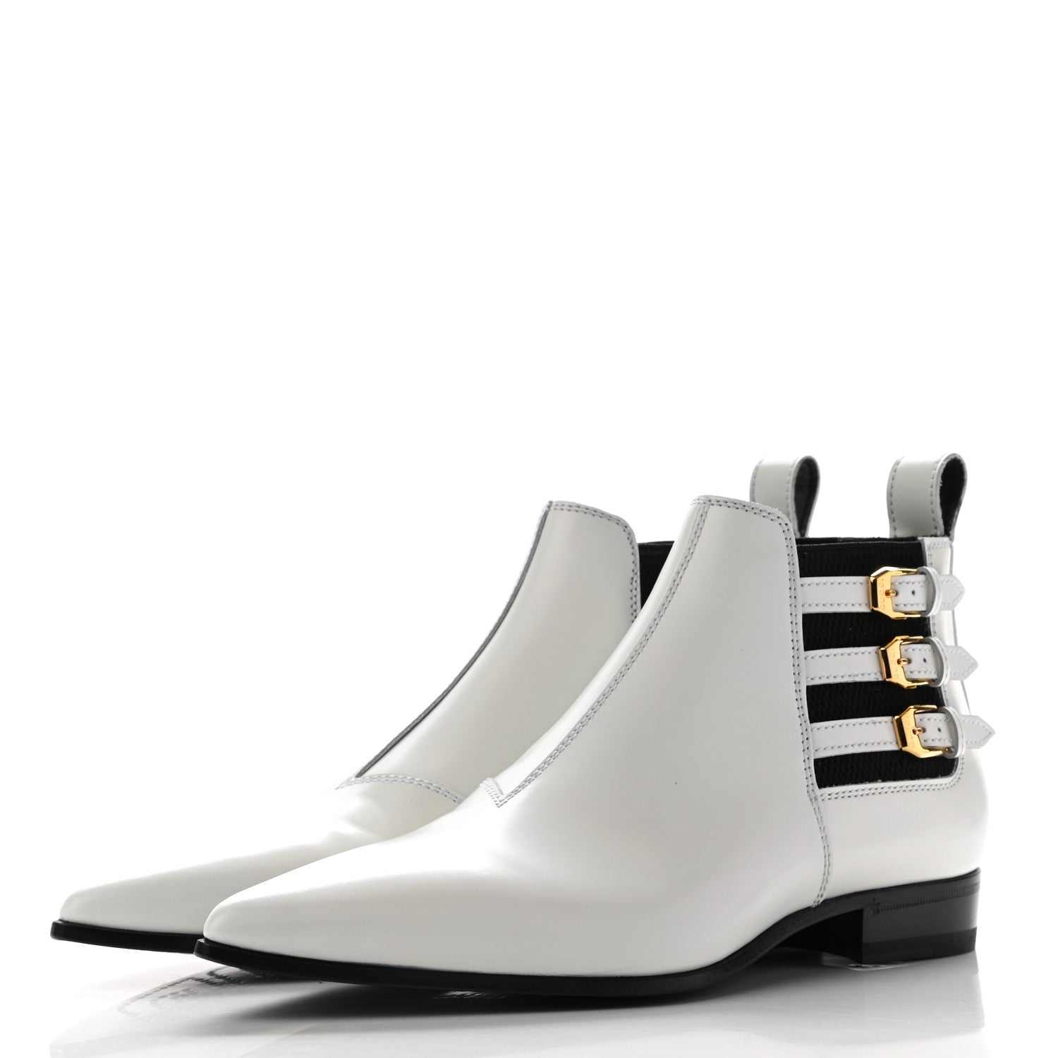 Gucci Cordovan Lux Ankle Boots 37.5 White 3 of 8