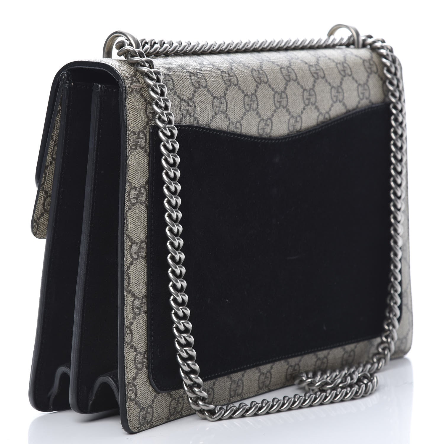 Gucci GG Supreme Monogram Medium Dionysus Shoulder Bag Black 3 of 13