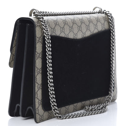 Gucci GG Supreme Monogram Medium Dionysus Shoulder Bag Black 3 of 13