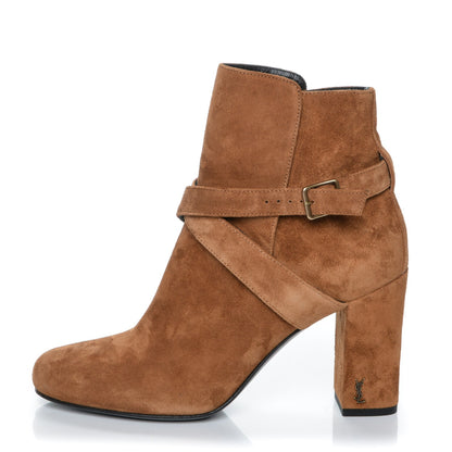 Saint Laurent Suede Babies Ankle Boots 36.5 Fox Brown 1 of 7