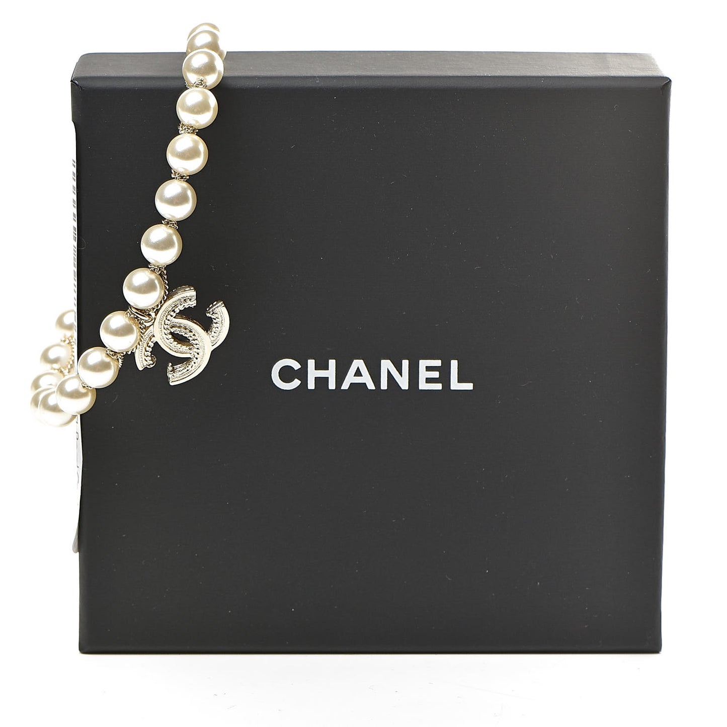 Pearl Crystal CC Bracelet Gold