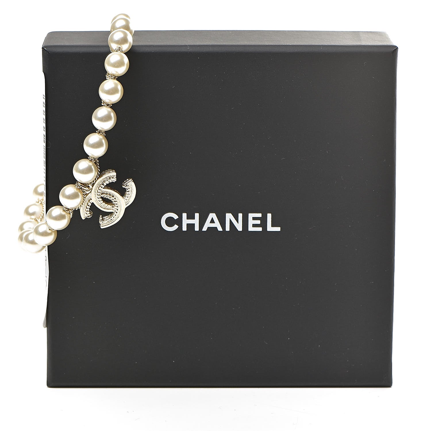 Chanel Pearl Crystal CC Bracelet Gold 5 of 5