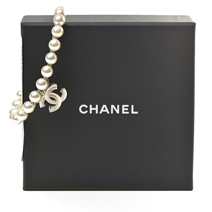 Chanel Pearl Crystal CC Bracelet Gold 5 of 5
