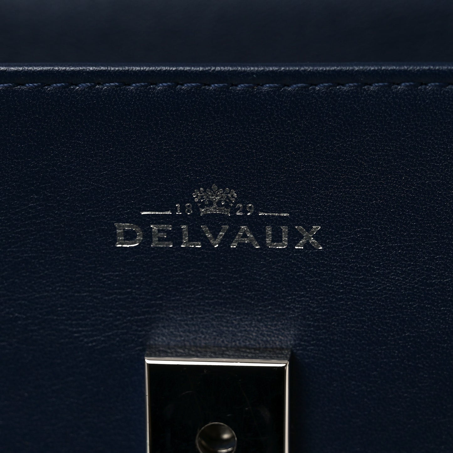 Calfskin MM Tempete Satchel Navy