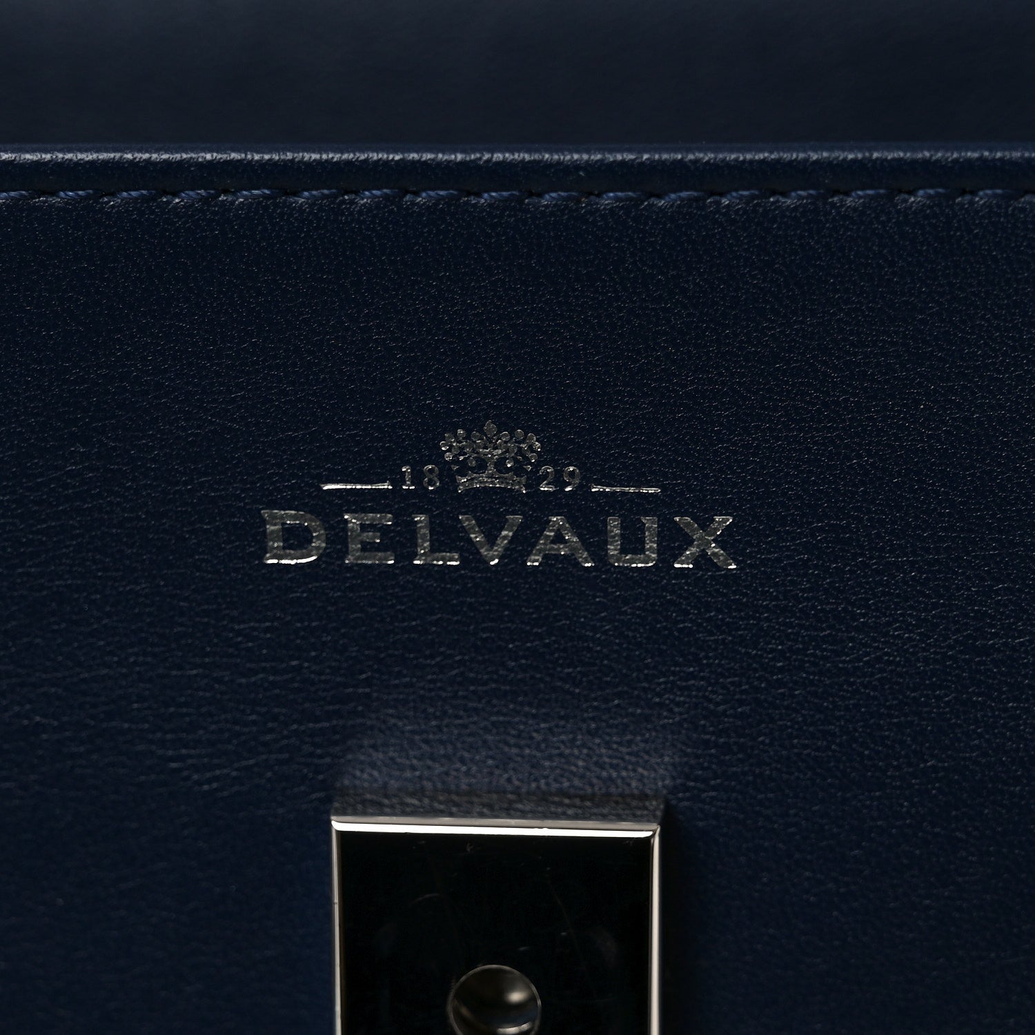 Delvaux Calfskin MM Tempete Satchel Navy 5 of 9