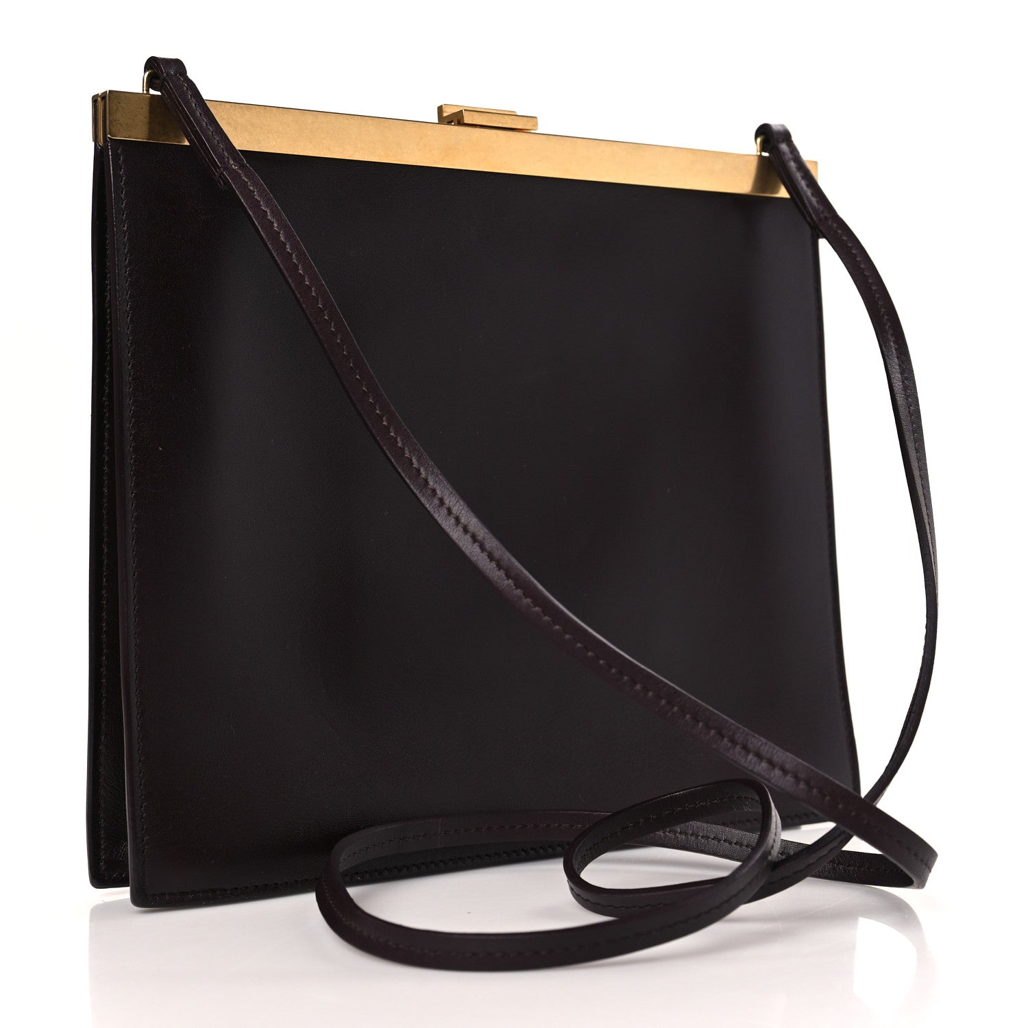 Celine Smooth Calfskin Mini Clasp Bag Bordeaux 3 of 9