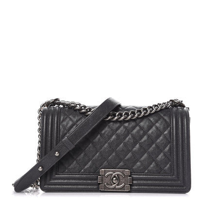 Chanel Caviar Quilted Medium Boy Flap Grey 1 of 10