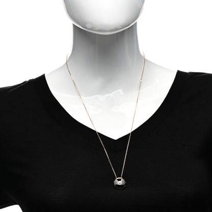 Cartier 18K Pink Gold Diamond Black Onyx SM Amulette de Cartier Pendant Necklace 2 of 4