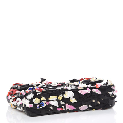 Chanel Silk Lambskin Ribbon Classic Flap Bag Black Multicolor 4 of 9