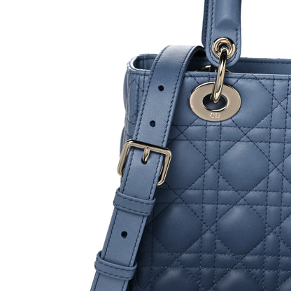 Christian Dior Lambskin Cannage Gradient Medium Lady Dior Blue 9 of 13