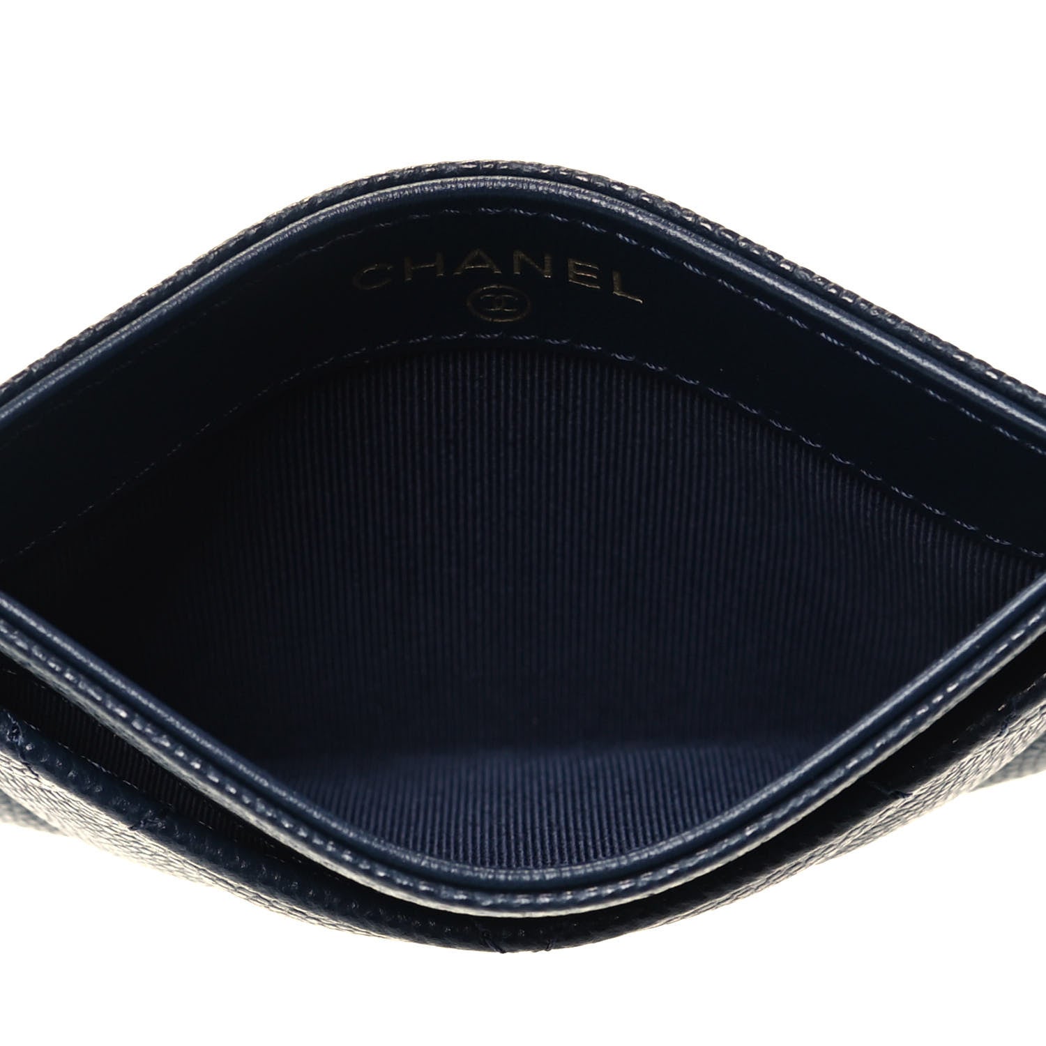 Chanel Caviar Quilted Card Holder Navy 4 of 4