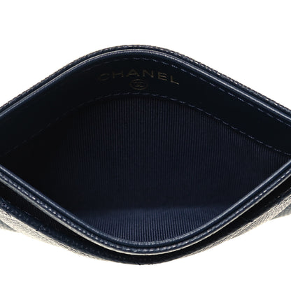 Chanel Caviar Quilted Card Holder Navy 4 of 4