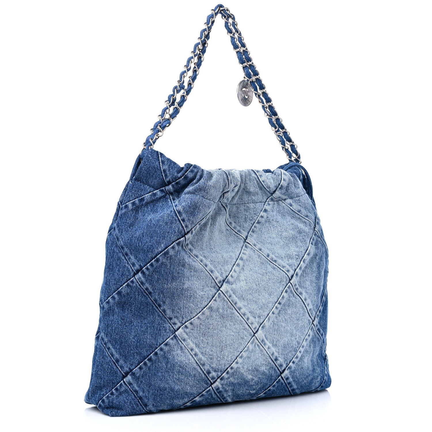 Chanel Denim Quilted Chanel 22 Blue 4 of 11