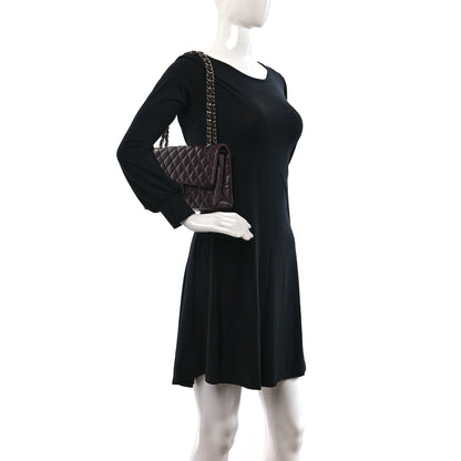 Chanel Caviar Quilted Medium Double Flap Dark Red 2 of 9