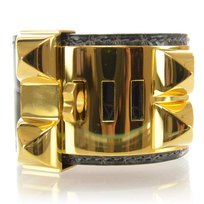 Hermes Alligator Collier de Chien CDC Bracelet Graphite 2 of 8