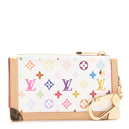 Louis Vuitton Monogram Multicolor Key Pouch White 2 of 7