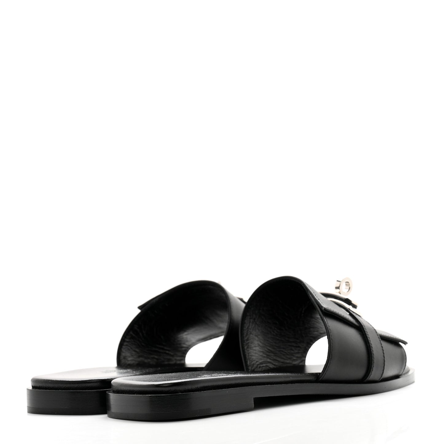 Calfskin Giulia Sandals 35.5 Black