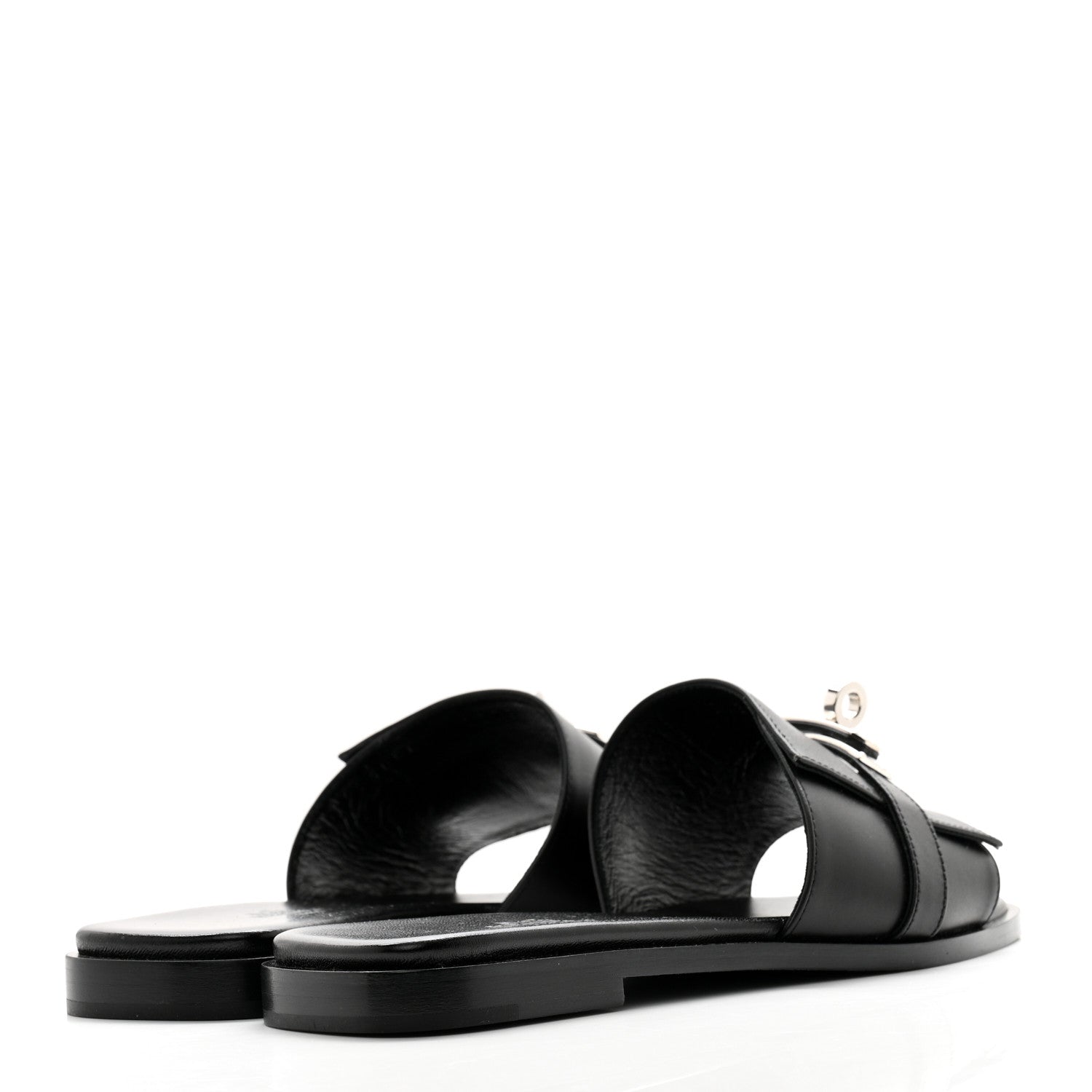 Hermes Calfskin Giulia Sandals 35.5 Black 4 of 10