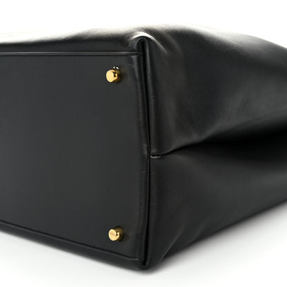 Bottega Veneta Silky Calfskin Large Andiamo Shoulder Bag Black 9 of 9