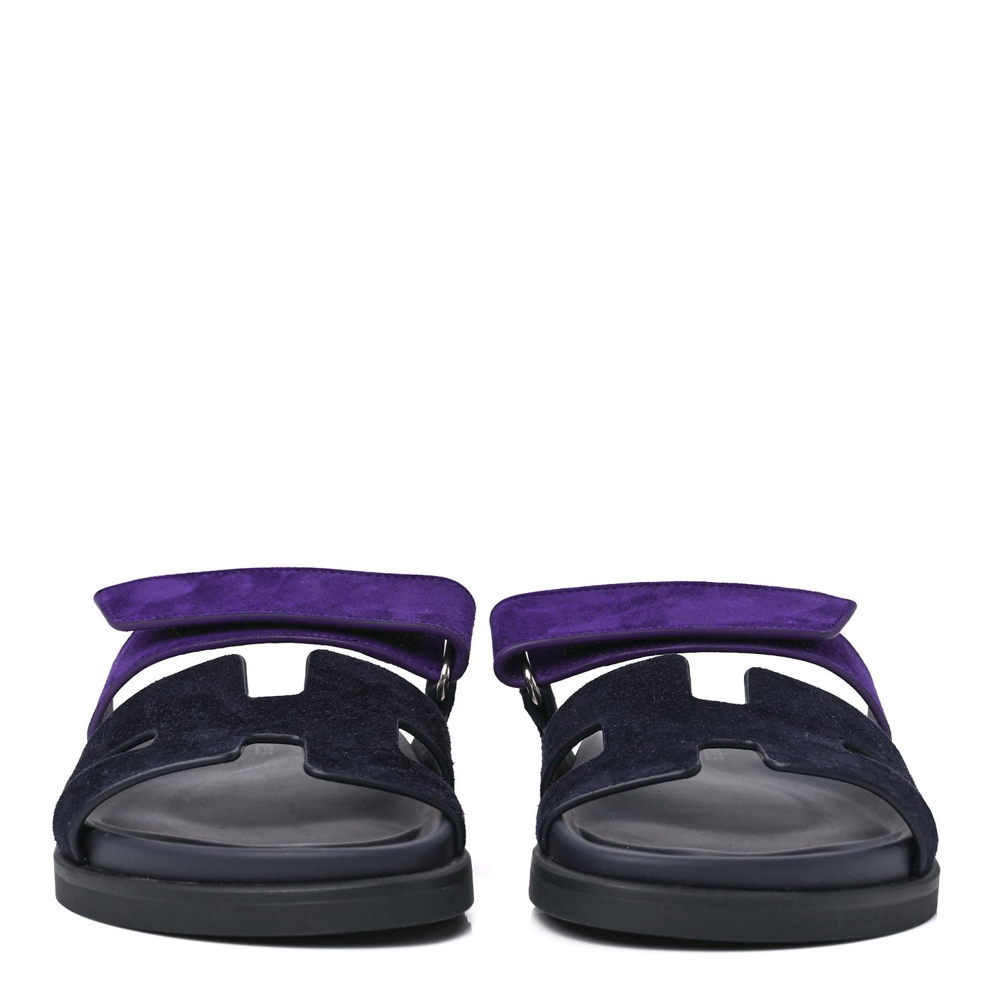 Suede Goatskin Womens Chypre Sandals 36 Marine Violet Majorette