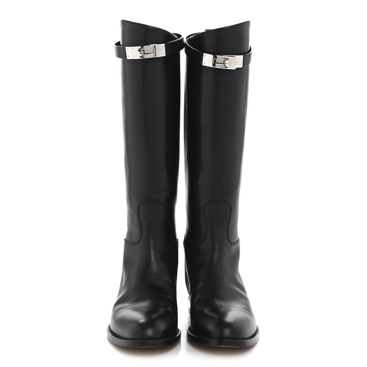 Hermes Box Kelly Jumping Boots 38 Black 2 of 11