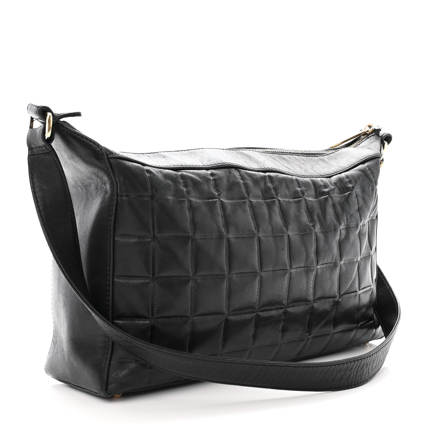 Chanel Lambskin Quilted Medium Chocolate Bar Shoulder Bag Black 3 of 11