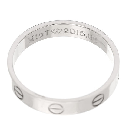 Cartier 18K White Gold 3.5mm LOVE Wedding Band Ring 57 8 5 of 6