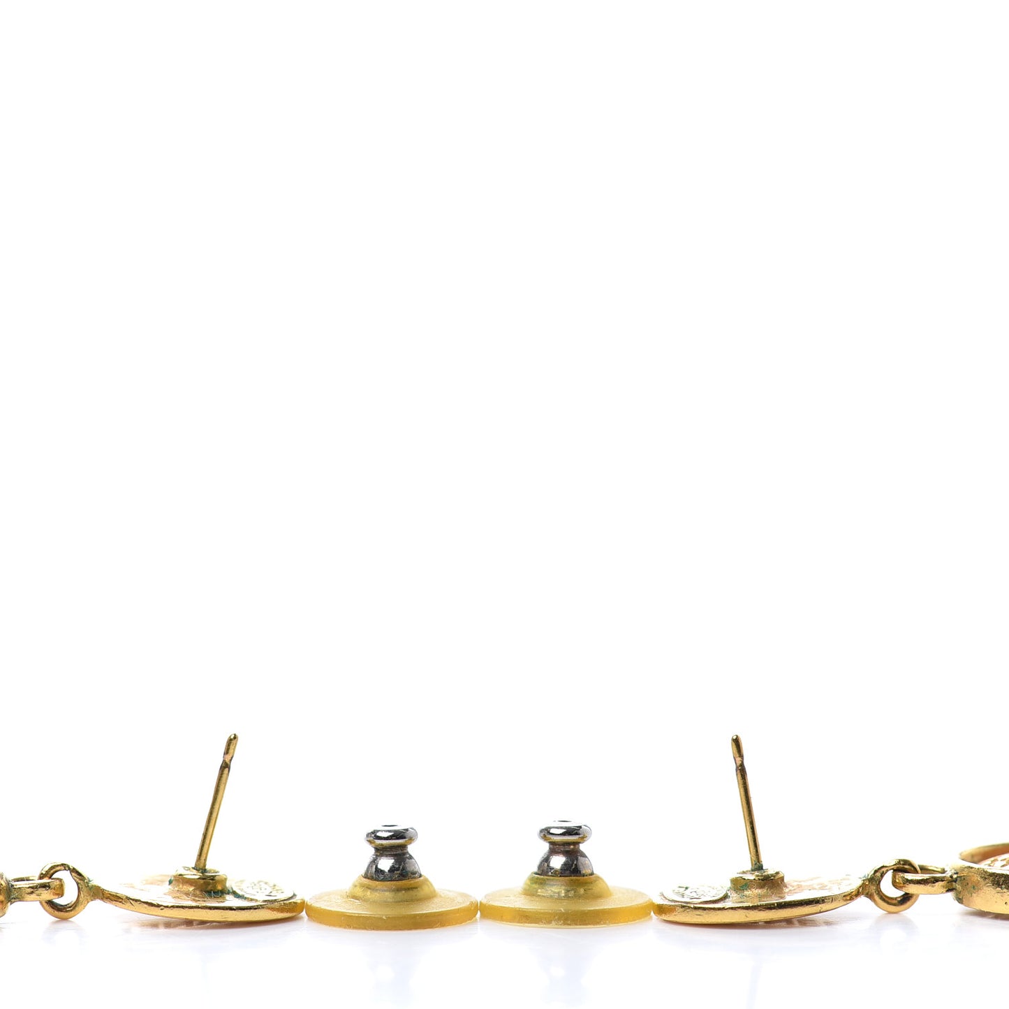Metal Drop Earrings Gold