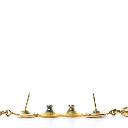 Chanel Metal Drop Earrings Gold 3 of 4